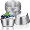 Tiamu 12 Pezzi Stampi Individuali Stampini per Budino Tazze Mini Padelle al Cioccolato Fuso Antiaderente Cupcake Torta Biscotto Budino Stampo