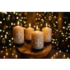 AMBIENTE HOME Ambientehome - Ciotola in legno di teak per albero di Natale, 20 - 25 cm, con bordo rialzato