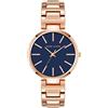 Anne Klein - Orologio da polso da donna, con cinturino a bracciale, Oro Rosa/Blu Navy
