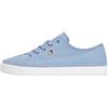 Tommy Hilfiger Donna Sneakers Vulcanizzate Washed Canvas Profilo Basso, Blu (Brisk Blue), 40