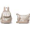 Kipling City Pack Mini, Zaino Donna, Argento (Metallic Glow), Taglia unica GABBIE S, Borsa a Tracolla, Donna, Argento (Metallic Glow), Taglia unica
