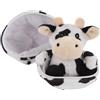 Idena Idena-40368 40368-Mini nell'uovo, Circa, Mucca Bianca e Nera, Peluche da coccolare e Amare, Multicolore, 13 cm, 40368