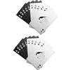 XiangJunly 20 Pezzi Set Apribottiglie Multifunzione: Portafoglio, Piatto Birra in Acciaio Inox e Design Asso di Picche con Carte da Poker - Finiture Argento/Nero (20, Bianco nero)