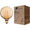 greenandco Lampadina Vintage Edison LED | E27 G125 | ambra | 4W 200lm | 1800K luce extra calda | 320° | 230V | nessun sfarfallio | non dimmerabile
