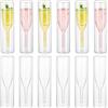 Inweder Set di 12 Calici da Champagne Senza Stelo, Bicchieri da Prosecco a Doppia Parete, da Vino Classici a Tulipano, in Vetro Soffiato a Mano, per Tostatura e Matrimoni