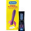 Durex Kit Play Pure Fantasy e Durex Eternal Connection, Vibratore Clitorideo e Gel Lubrificante a base Siliconica, Adatto anche per Rapporti Anali, 100 ml