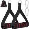 QWORK® 2 Pezzi Maniglie a Fascia di Resistenza, 2 Pezzi Ganci, Fitness di Esercizi Maniglie, accessori per il fitness, per pilates, bodybuilding