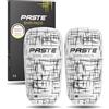 PASTE ® Parastinchi da calcio per uomo, donna e bambino bianco - Shin Pads adulto per calzettoni da calcio (personalizzabile) - Shin Guards antiscivolo, sottile con imbottitura