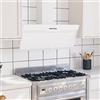 Gecheer-Cappa,Aspirante,Cucina,a Muro,da Parete,in Acciaio,in Vetro Temperato,Bianco,90 cm