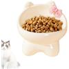 Nuyhadds Ciotola Inclinata Per Cani - Ciotole Per Alimenti Per Animali Domestici, Piatti Rialzati Per Gatti | Ciotola Per Gatti Rialzata In Ceramica, Ciotola Per Cibo Per Gatti Inclinata Di 15 Gradi, Ciotola P
