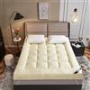 Generic Materasso da pavimento giapponese, morbido, portatile, pieghevole, futon, spesso, per letto singolo, matrimoniale, beige, 90 x 200 cm
