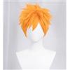 LEDABAO Kurosaki Ichigo - Parrucca per cosplay con acconciatura arancione soffice, capelli corti, Halloween Anime Party Parrucca
