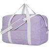 Narwey Bagaglio a Mano Borsone da Viaggio Grande Borsa da Cabina Pieghevole Borsa da Viaggio Borsa Sportiva per Weekend 85L(Viola chiaro)