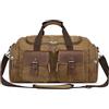 DEEVORCA Vintage Uomo Borsone da Viaggio a Mano 50L Grande Borsone da Weekend La Notte pour Sportiva Vacanza All'aperto Campeggio Casuale Borsa a Tracolla Tela Elegante Uomo Borsa Tote Marrone