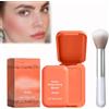 Zynewa Blush in Polvere Multiuso per Il Trucco, Crema Blush per Le Guance, Gli Occhi E La Tinta Delle Labbra, Blush Da Portare Con Sé Waterproof per Un Trucco Naturale Nude (Orange, 5 g)