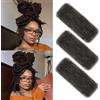 XIIMENALU Afro Kinky Curly Braiding Bulk Hair For Mini Twists Afro Kinkys Bulk Synthetic Hair Cuban Twist Hair Soft Locs Micro Spring Twist For Dreadlocks Loc Repair (4#, 14 Inch (Pack of 3))