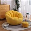 DTLEO Pouf a Sacco Puff Poltrona (Senza Imbottitura) per Divano E Poltrona, per Camera da Letto, Soggiorno, Interno Cuscino da Lettura,Giallo