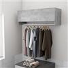 Gecheer Armadio Grigio Cemento,Armadio Sospeso,Armadio Appendiabiti,Mobile Pensile da Bagno,Armadietto da Parete per Il Cucina,per Bagno,Cucina o Zona Lavanderia,100x32,5x35 cm in Legno Multistrato