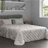 Dorian Home - Trapuntino Leggero 100% Puro Cotone Morbido Certificato Traspirante, Copriletto Estivo e Autunnale Trapuntato Ideale 4 Stagioni (Nebula Beige, Matrimoniale)