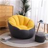 DTLEO Pouf a Sacco Puff Poltrona (Senza Imbottitura) per Divano E Poltrona, per Camera da Letto, Soggiorno, Interno Cuscino da Lettura,Yellow Gray Stitching