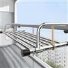 HJXGQJM Stendino Da Termosifone, Stendibiancheria Da Balcone, Stendibiancheria Estensibile, Stendino In Acciaio Inossidabile,Per Finestre Di Sicurezza, Ringhiere, Radiatori, Hanging Drying Rack ( Color : Silv