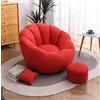 DTLEO Pouf a Sacco Puff Poltrona (Senza Imbottitura) per Divano E Poltrona, per Camera da Letto, Soggiorno, Interno Cuscino da Lettura,Rosso