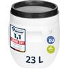 Garronda bidone plastica BPA-free da 23 litri per alimenti, tanica acqua, cisterna acqua con coperchio, adatto per pressini per conserve di crauti, fermentazione o salamoia GD-0087, Bianco