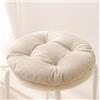 Generic Cuscino Rotondo per Sedia Morbido per Sedie da Ufficio Cuscino per Seduta Morbido E Spesso per Sgabello da Bar Diametro 32/40/45/50 Cm con Lacci(Beige,32cm)
