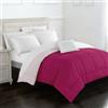 IlGruppone Il Gruppone Passione Casa Trapunta Invernale Piumino Tinta Unita Double Face Caldo Piumone Bicolore Imbottitura Coperta Anallergica Traspirante (Rosa-Fucsia, Una Piazza e Mezza)