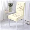 Morbuy Natale Coprisedie con Schienale 2/4/6 Pezzi, Moda Fodere Coprisedie Elastico Universale Sala da Pranzo Cucina, Fodere Coprisedia Lavabili Removibili per Decorazione Natalizia (Beige,2pc)