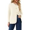 Saodimallsu Cardigan leggero da donna con tasche e bottoni Eleganti blazer Girocollo Manica Lunga Top Cappotti Autunno Giacche, beige., M