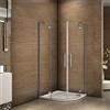 AICA Box Doccia con porta Battente AICA 90x90x195cm Semicircolare Anticalcare