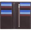 DUDU Portafoglio Donna Anti RFID in Pelle Colorato Grande con 16 Tasche Porta Carte di credito Tessere Burgundy scuro