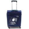 Clacson Trolley cm. 55 x 40 x 20 Bagaglio a mano 4 Ruote Semirigido Impermeabile Idoneo Low Cost Ryanair (BLU)