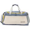 HOMHOLDON Borsone Sportivo con Scomparto per Scarpe e Tasca Bagnata,Borsa da Palestra per Donna e Uomo,Borsa da Trasporto Borsa da Weekend Impermeabile Borsa da Viaggio Borsa da Notte Borse Tote(Blu)