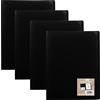 eco-eco Eco017x4 - Cartellina portadocumenti in formato A4, 100% riciclata, 20 tasche, colore: nero