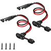 Linkstyle Cablaggio connettore rapido SAE da 2 pezzi, mantenitore batteria moto da 1FT 10AWG, cavo di prolunga SAE impermeabile Presa di alimentazione Porta laterale per generatore