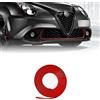 4R Quattroerre.it Profilo Rosso Adesivo per DAM Paraurti Anteriore Alfa Mito