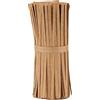 La cordeline 1000 Fascette Twisted Carta Kraft+Filo Metallico 15cm per Borse, bustine, fermacavo, Naturale