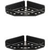 TATAY Mensola Bagno Senza Foratura Pack 2 Mensole Doccia Angolari in Alluminio | Include Viti e Sistema Fissaggio Quick Fix | Resiste all'Umidità | Moderno | 20 x 5,5 x 20cm - Modello Serenity - Black