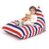 Nobildonna - Poltrona a sacco portaoggetti, da riempire, motivo animali, solo fodera, per bambini e adulti, extra large, senza imbottitura, riporre organizzare peluche, in tela di prima qualità
