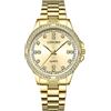 RORIOS Coppia Orologi Uomo Donna Orologio Acciaio Inossidabile Business Analogico Quarzo Orologio da Polso Impermeabile Luminosi Orologio Oro A
