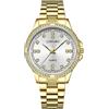 RORIOS Coppia Orologi Uomo Donna Orologio Acciaio Inossidabile Business Analogico Quarzo Orologio da Polso Impermeabile Luminosi Orologio Oro Bianco A