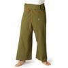 PANASIAM Fisherman Pants Stripe-Design, Olive Green, L