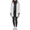 GUESS Cappotto da donna con cappuccio resistente all'acqua per il freddo, bianco, Large