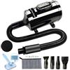 Xapigo Asciugatore per Cani e Gatti - Phon per Animali Domestici, 3200W, 3 Livelli di Temperatura, 2 Velocità, Basso Rumore, Leggero e Portatile, Ideale per Toelettatura Professionale e Casalinga (Nero-LED)