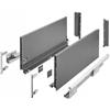 GTV- Sistema di Cassetti AXIS PRO, Set Guide Scorrevoli per Cassetti, Set di Cassetti, Portata fino a 40 kg, Cassetti Scorrevoli Con Chiusura ammortizzata - Larghezza 450mm, Altezza 200mm, Antracite