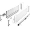 GTV- Sistema di Cassetti AXIS PRO, Set Guide Scorrevoli per Cassetti, Set di Cassetti, Portata fino a 40 kg, Cassetti Scorrevoli Con Chiusura ammortizzata - Larghezza 450mm, Altezza 168mm, Bianco