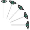 Wera 05136070001 454/5 HF SHK Set 1 Set di cacciaviti Hex-Plus con impugnatura a T con funzione di ritegno, 5 pezzi