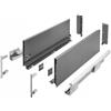 GTV- Sistema di Cassetti AXIS PRO, Set Guide Scorrevoli per Cassetti, Set di Cassetti, Portata fino a 40 kg, Cassetti Scorrevoli Con Chiusura ammortizzata - Larghezza 500mm, Altezza 200mm, Antracite